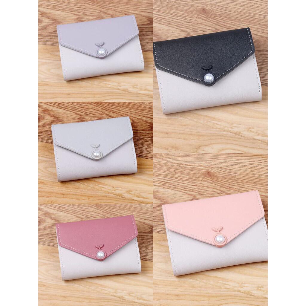 (COD)  Dompet Lipat Wanita Dompet Fashion Dompet Kulit Import MALL SHOPPING