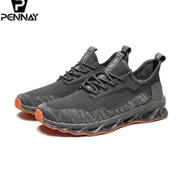 Pennay Predators Hombre Running Shoes - Men Sneakers HB1 Sepatu Pria - Putih, 43