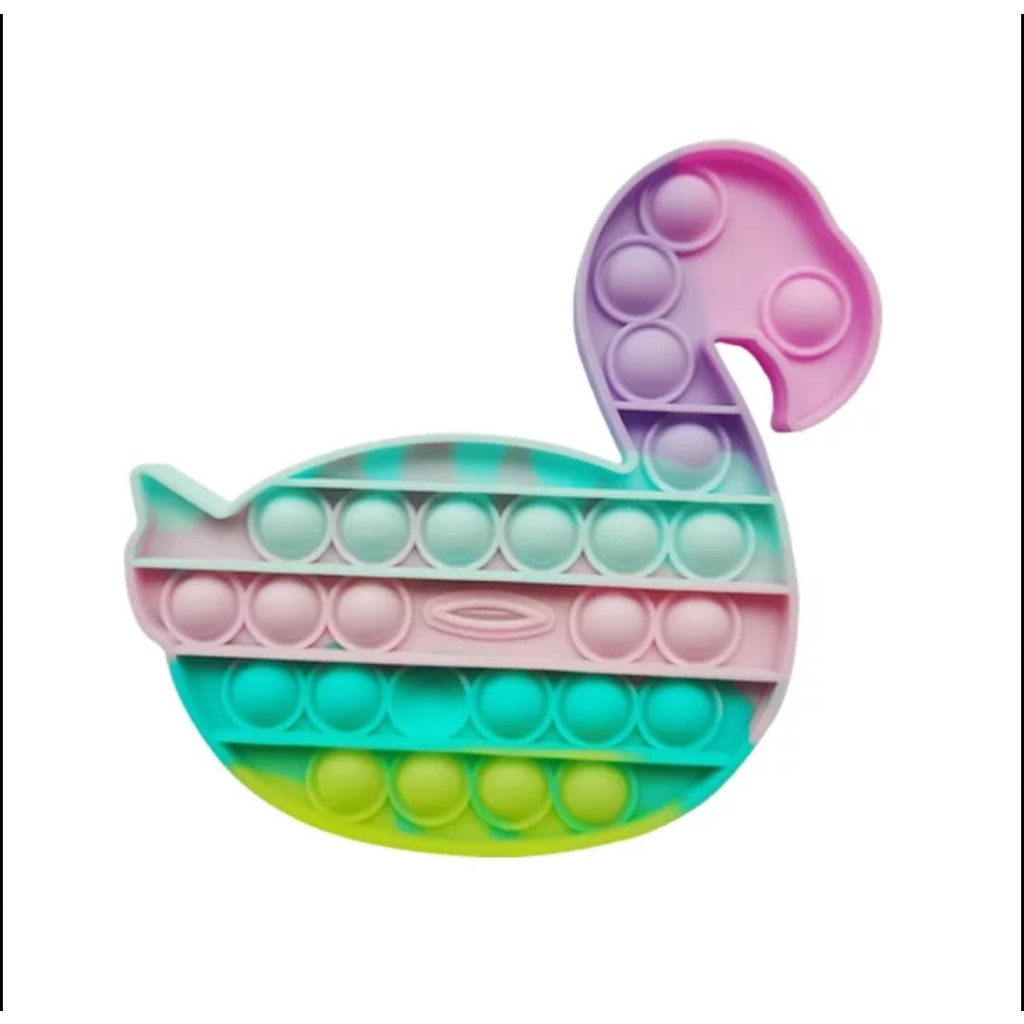 Push Bubble Fidget sensory Pop It Toy Mainan Anak untuk Penghilang Stress-Flamingo