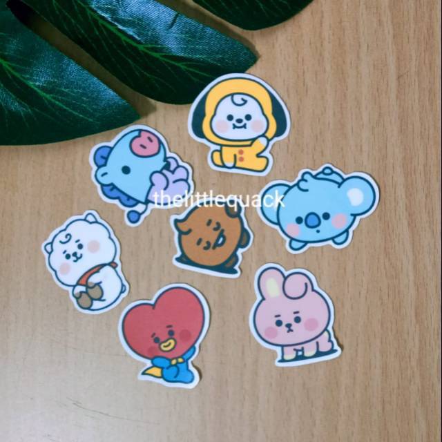 

Sticker Set Baby BT21 BTS untuk Scrapbook Bujo Case Waterproof