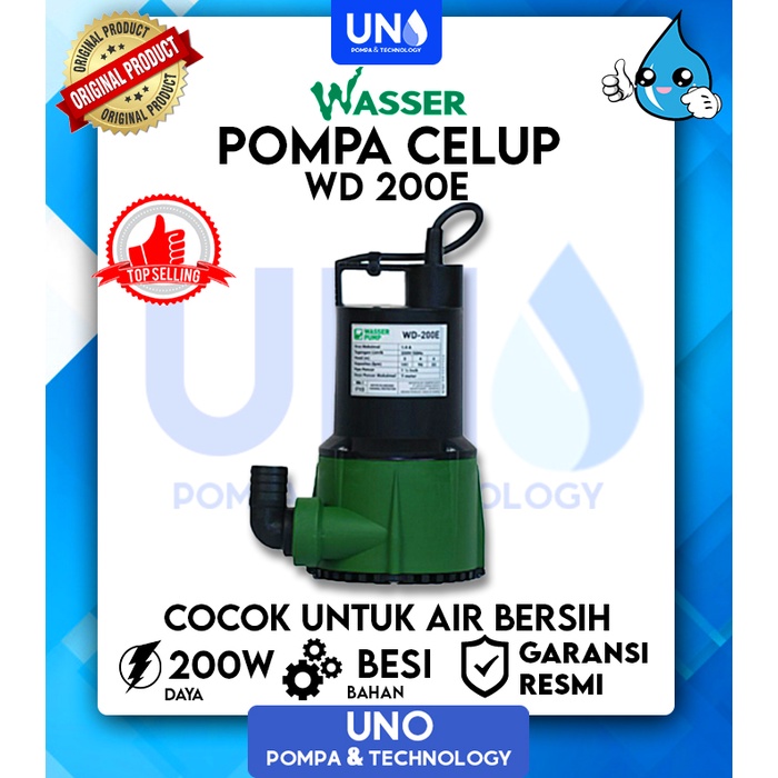 Pompa air Celup Non Otomatis Wasser WD 200 E