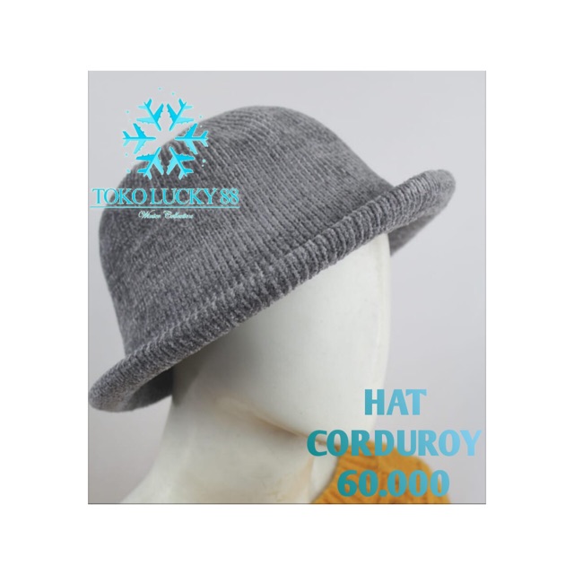 IMPORT Hat Corduroy Topi Fedora Jazz Winter Musim Dingin Hat Corduroy