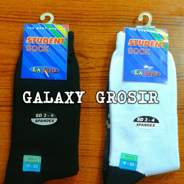 [12pcs] Kaos Kaki Sekolah Anak SD - SMP La-Style 19-20