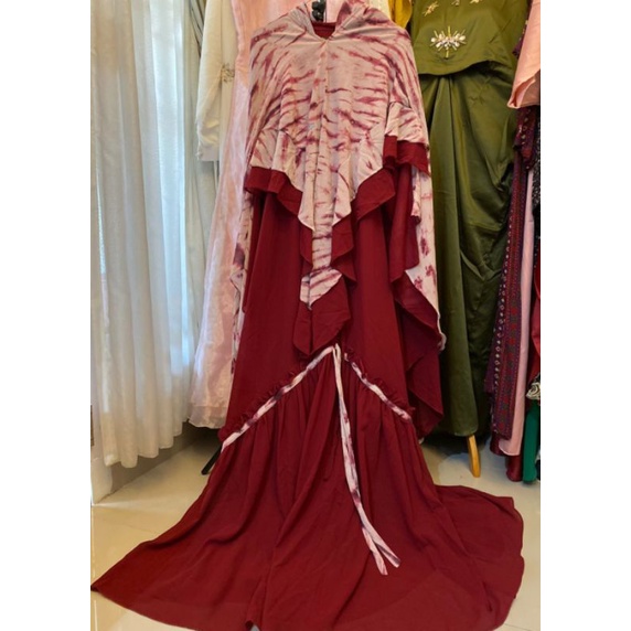 SALE gamis set syari brand ELNAKA ceruty printing murah