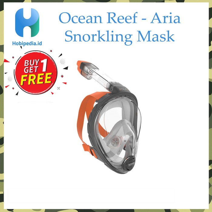 Ocean Reef Aria Full Face Snorkling Mask Alat Selam Buy 1 Get 1 FREE - S