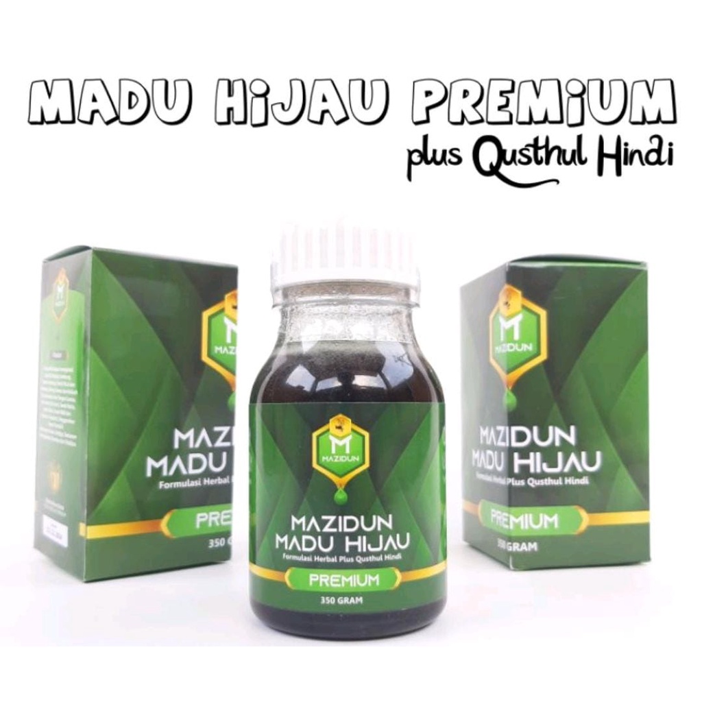 Mazidun Madu Hijau Premium Plus Qustul Hindi Membantu Mengobati Sakit Lambung Kemasan 350 Gram