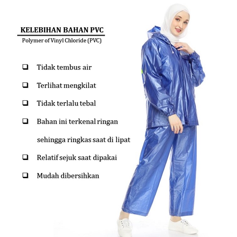 Justrue Setelan Jas Hujan Dewasa Murah Raincoat Outdoor Mantel Hujan Murah