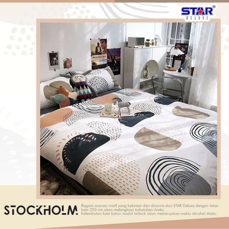 Sprei Katun Lokal Motif Stockholm by Katun Star, Sprei Homemade/sprei custom UK 80,90,100,120,140,16