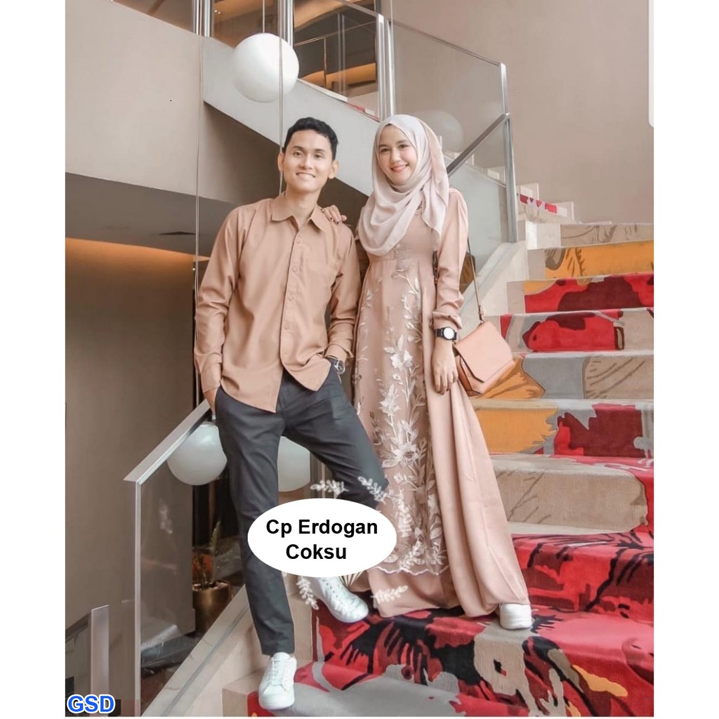 Cp Erdogan/Kebaya Modern Hijab Style Modis Cantik Brukat/Baju Couple Brukat Best Seller