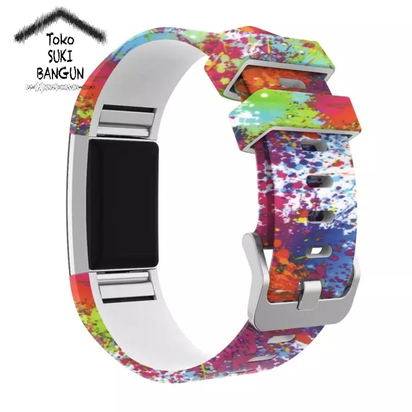 TALI JAM Fit Charge 2 Rubber PRINTED Silicone Watch Strap Band