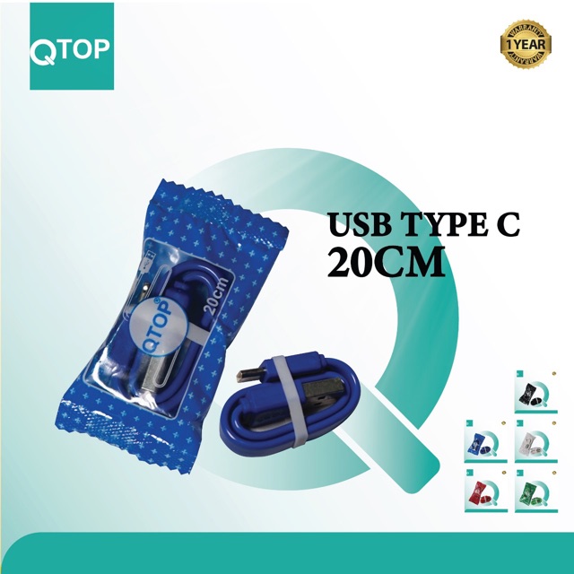 Kabel charger Qtop Candy Type C [GARANSI 3 BULAN]