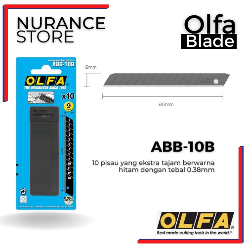 

REFILL BLADE OLFA ABB-10B UNTUK CUTTER OLFA SPC-1 XA-1 SVR-1 SVR-2