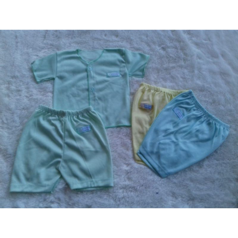 (3 stel) Paket baju bayi newborn Polos