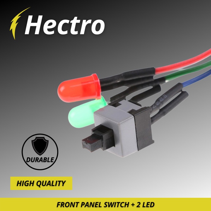 HECTRO Kabel Tombol Power Reset Switch Front Panel LED