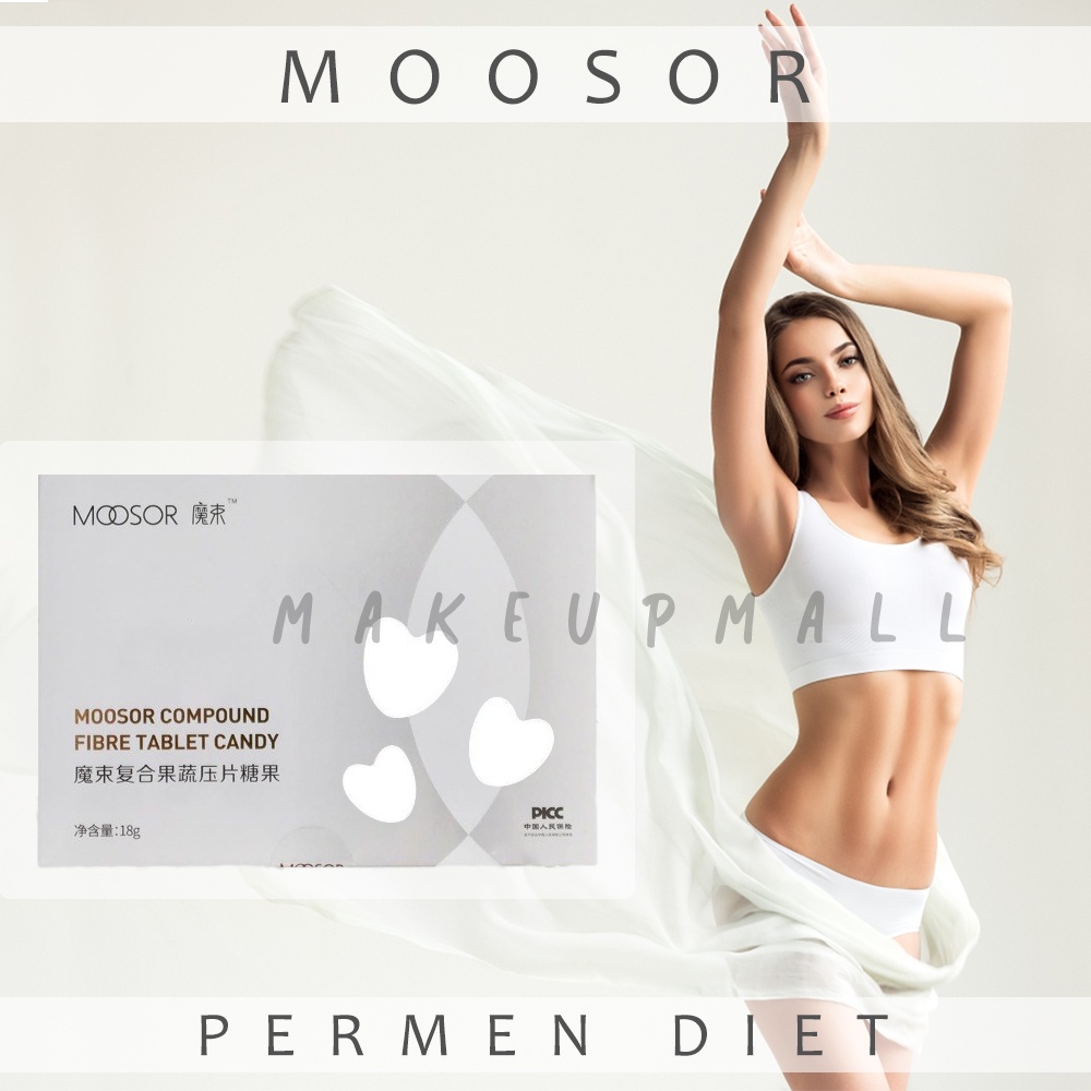 100% Berhasil & Ori New Moosor PERMEN DIET Moosor Compound High Fibre Slimming Candy Bentuk Oval