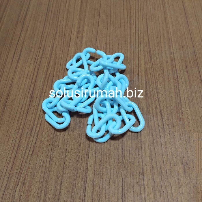 RANTAI PVC 6MM PUTIH WHITE 1M RANTAI PLASTIK PLASTIC RANTE WARNA WARNI