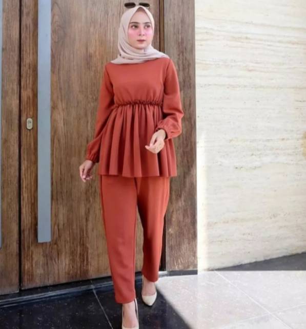 MARISA SET BLOUSE PANT / termurah / setelan / pakaian wanita