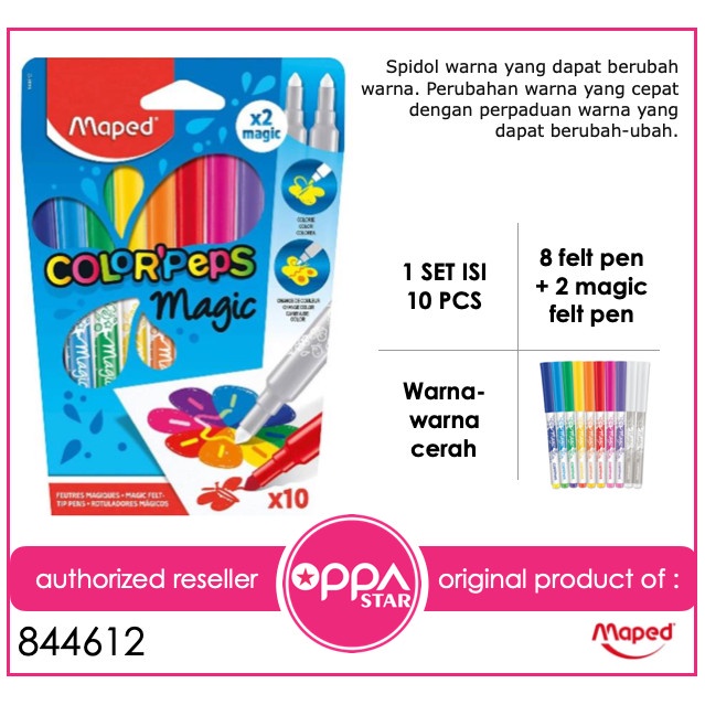 

(BISA COD) Marker Spidol Magic Maped Set 10 - 844612