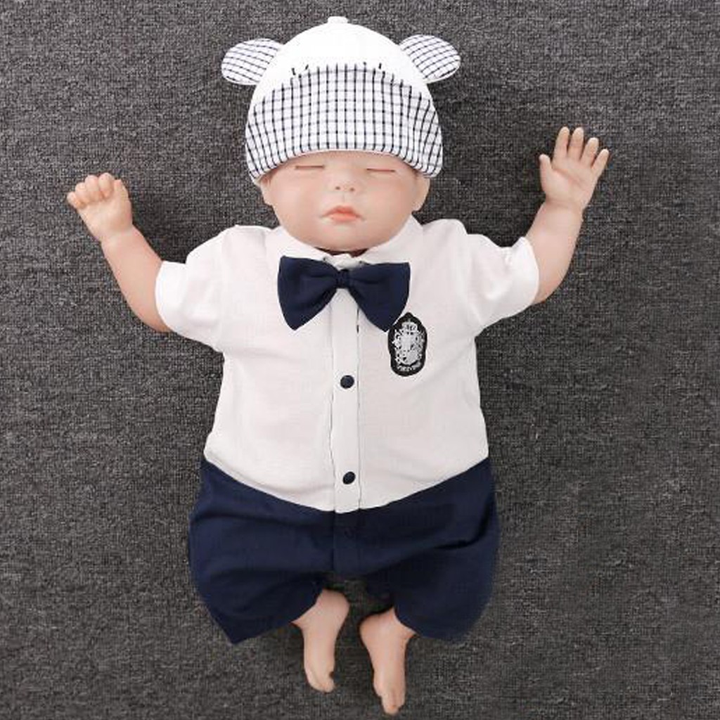 [COD]  BAJU BAYI LENGAN PENDEK MODEL JUMPER TUXEDO/Babylovanta