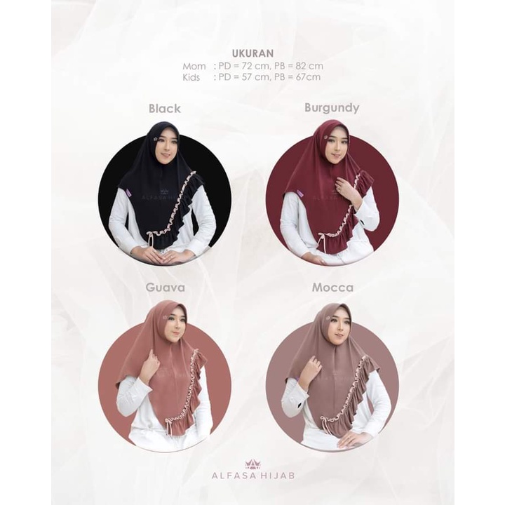 COD ✔️ TERBARU BERGO AMI SERIES COUPLE BY ALFASA HIJAB | KERUDUNG INSTAN MOM AND KIDS | BERGO DAILY 