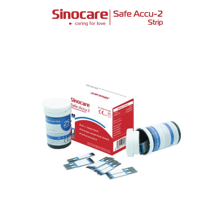 Alat Cek Gula Darah Sinocare Safe-Accu 2 (Alat, Strip &amp; Lancet)