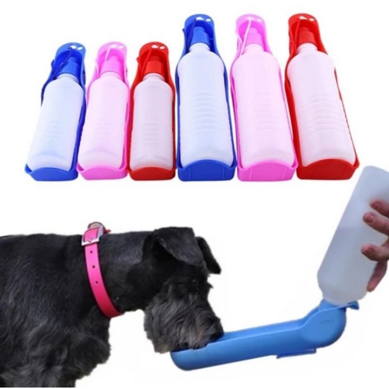 Botol minum portable anjing kucing 500ml dapat dilipat