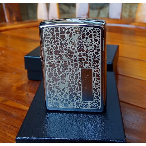Zippo Original USA 49208 Crackle Pattern - Stok Lengkap Resmi