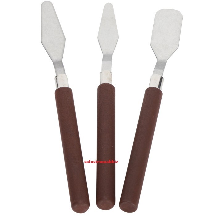 

Painting Knife set 3 pcs gg bulat Palette Pisau Palet 3pc bakat lukis