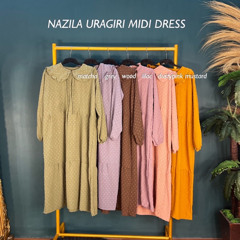 NAZILA URAGIRI MIDI DRESS