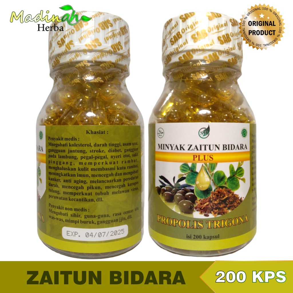 Kapsul Minyak Zaitun Bidara plus Propolis Trigona isi 200 kapsul