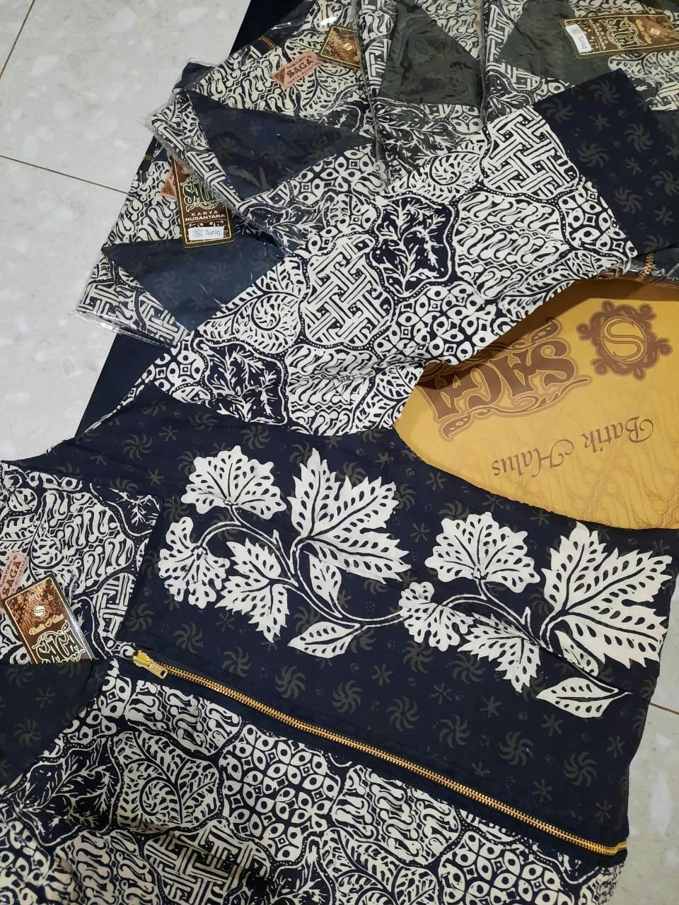 Zuvia Tunik Batik Muslim Maxi Premium Sogan Klasik Mewah Modis Modern Kantor Cantik Jumbo By Saga