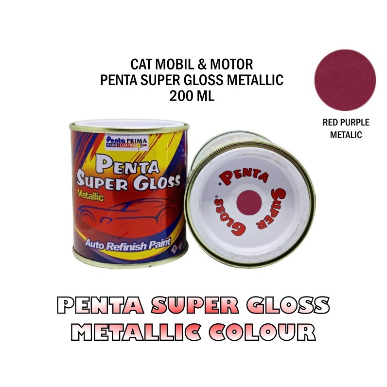 CAT PENTA RED PURPLE 9935 200 gram - cat merah magenta - cat magenta - cat merah penta super gloss - cat penta merah