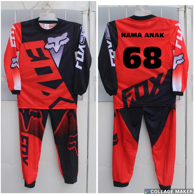 Jersey baju sepeda/setelan baju cross/baju motor cros/setelan baju balap anak