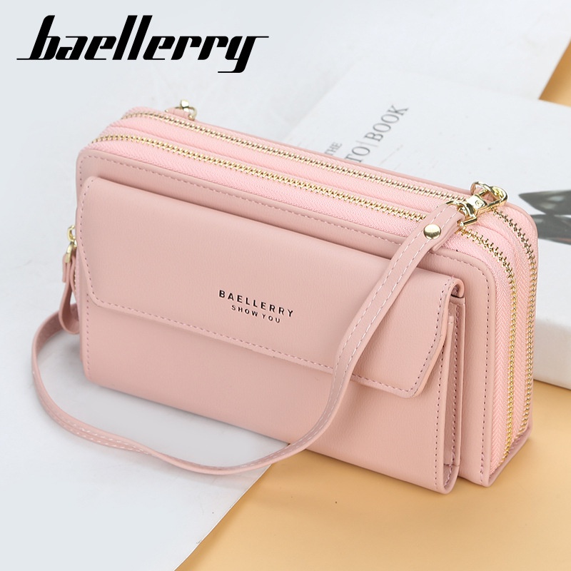 BAELLERRY N0109 Tas Selempang Wanita Dompet Wanita Tas Handphone Sling Bag PU Leather Premium WATCHKITE WKOS