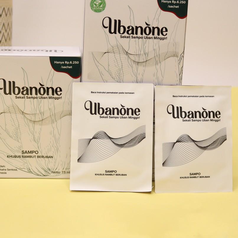 ⅍ 4 Box PAKET HITAM SETAHUN Shampo Uban - Ubanone Shampo- Uban hilang dalam 3 menit bahkan kurang ◌