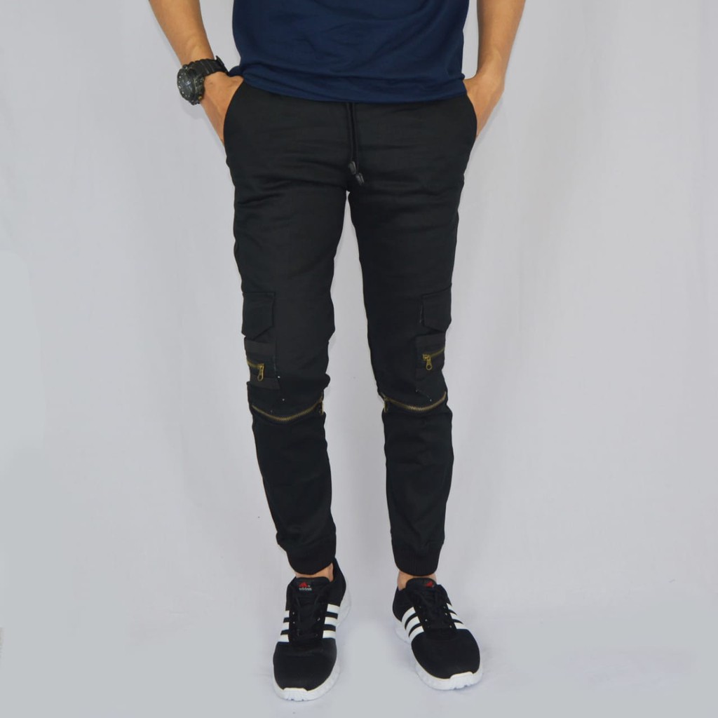 Celana Jogger Cors, Jogger Cargo Zipper