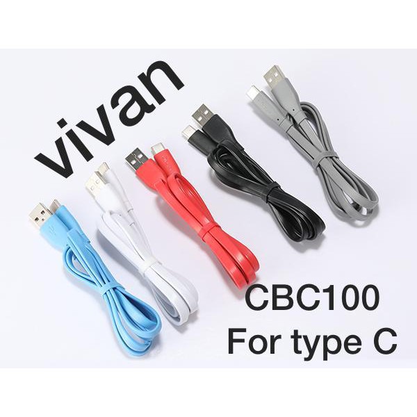 1PCS~KABEL DATA TYPE C VIVAN CBC100S HARGA PERPCS