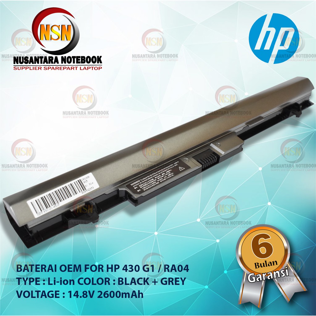 Baterai OEM For HP ProBook 430 430-G1 430-G2 RA04 HSTNN-IB4L