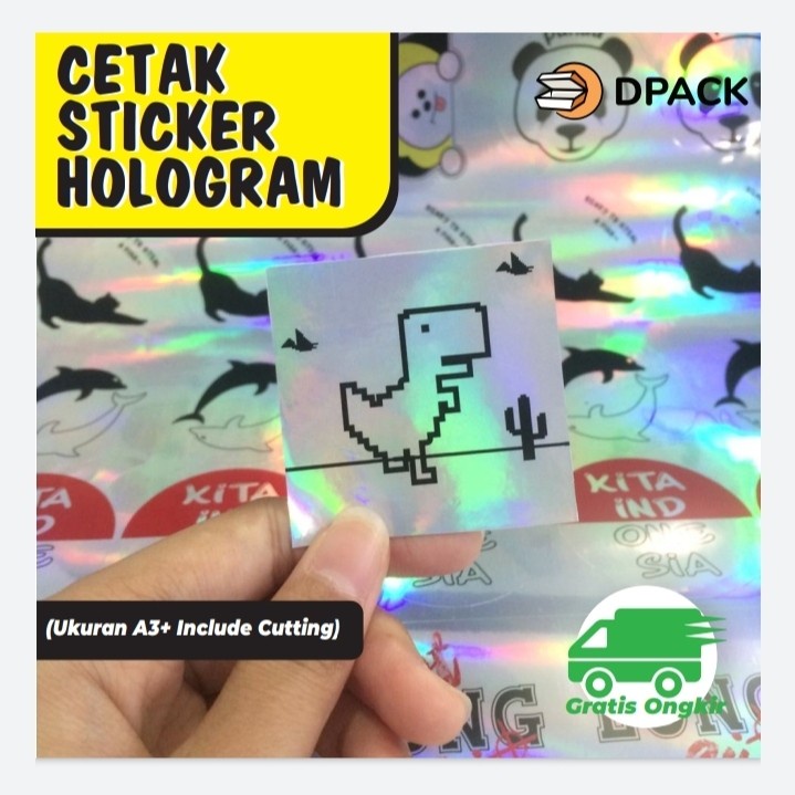 

Cetak I Print Stiker HOLOGRAM dan HOLOGRAM GLITTER A3+ dan KissCut