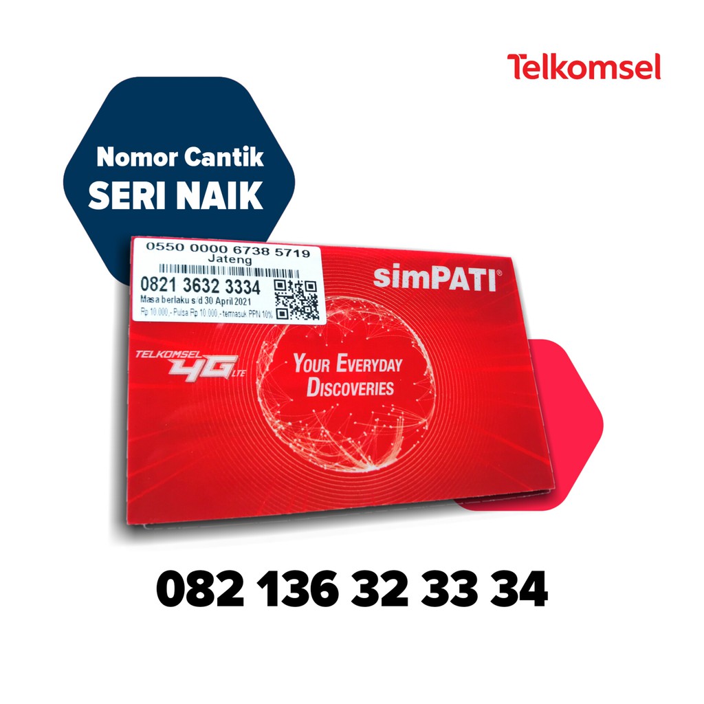 Nomor Cantik Telkomsel simPATI 4G Seri Naik 32 33 34 Super Rapi