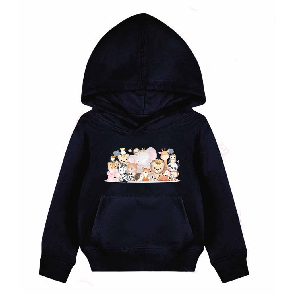 Hoodie Anak Animals Sweater Pakaian Fleece M - XL