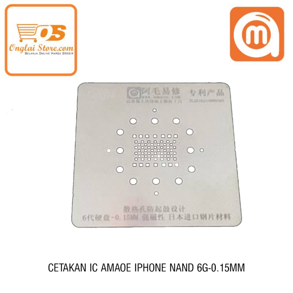 CETAKAN IC AMAOE IPHONE 6G NAND-0.15MM MAGNET BAHAN JEPANG LUBANG KOTAK ORIGINAL
