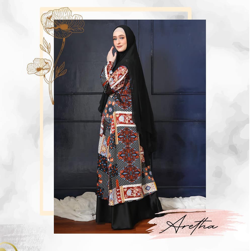 [QNANZ] GAMIS SYARI / DRESS SET " ARETHA " By Qnanz Official