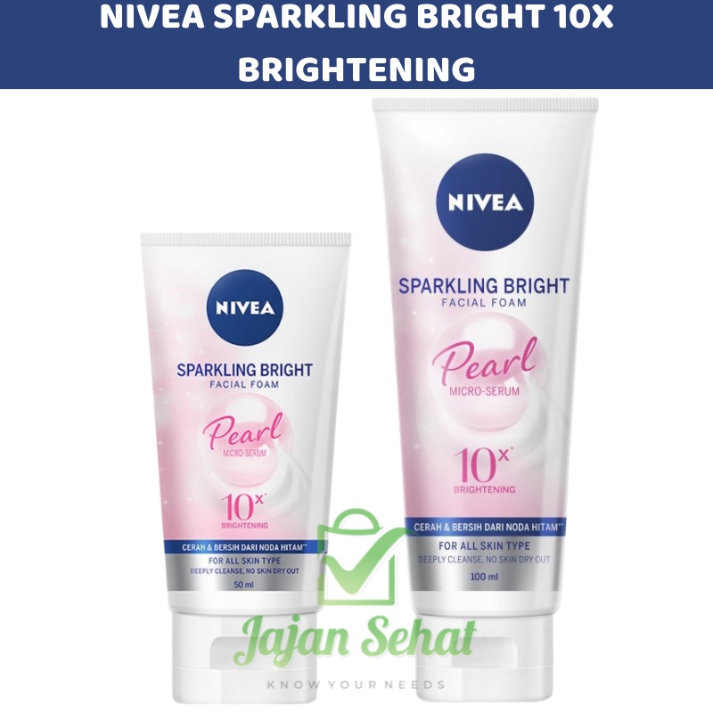 Nivea Sparkling White Brightening Foam 100ml &amp; 50ml