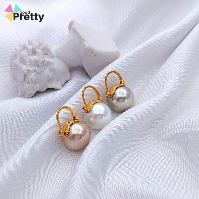 Anting Mutiara Besar Gaya Retro Korea Aksesoris Fashion - PD