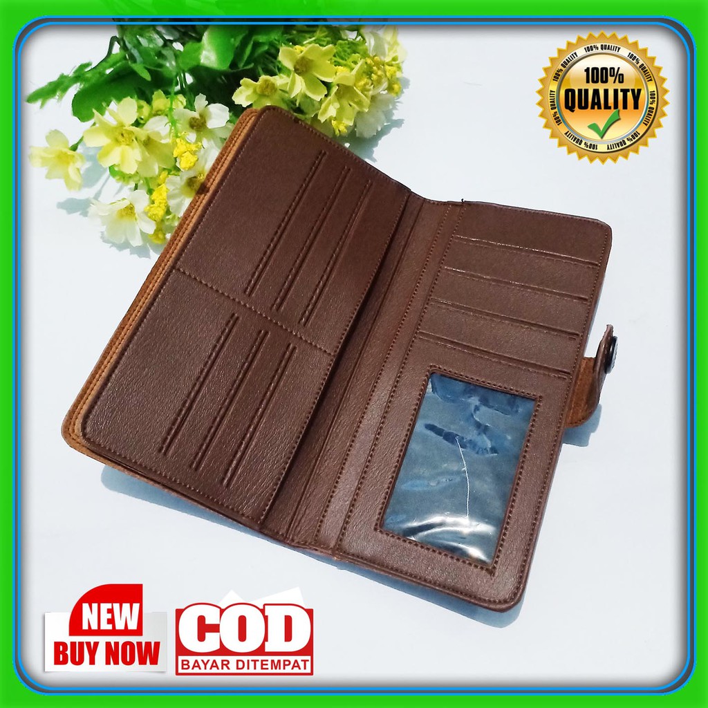 DOMPET PRIA LEVI'S PANJANG KANCING KULIT PVC TERBARU COD BAYAR DI TEMPAT