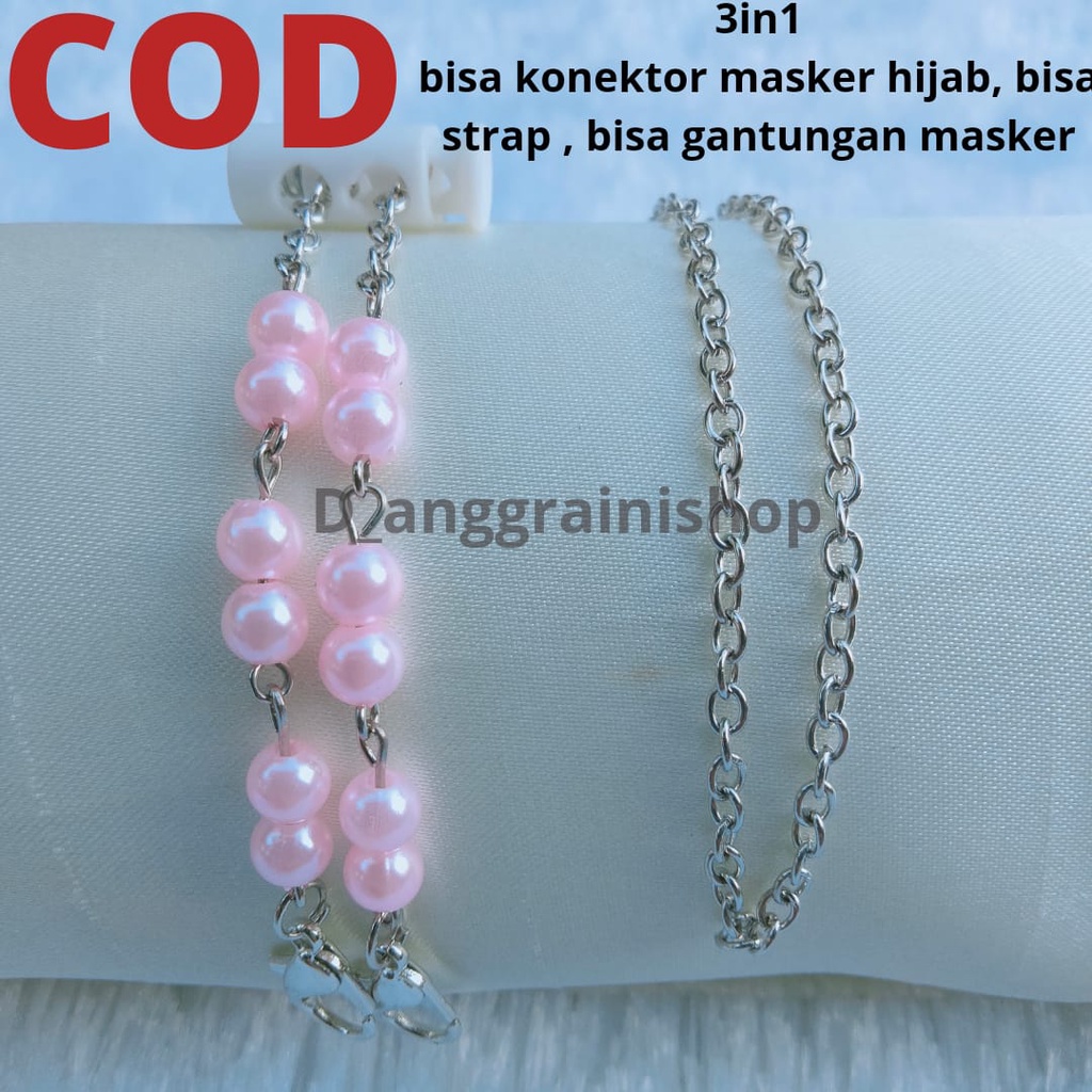 KONEKTOR MASKER MANIK SEKALIGUS STRAP DAN KALUNG MASKER 2IN1 MASKER TELINGA JADI HIJAB CANTIK MURAH