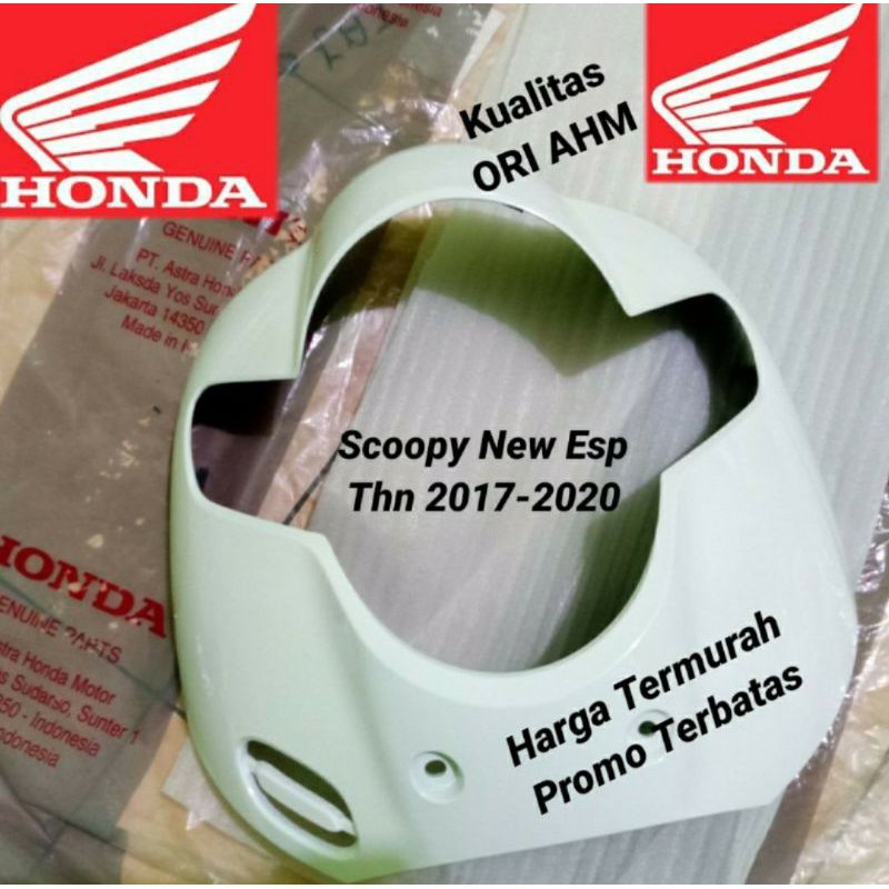 Panel tameng body depan scoopy new fi esp K93 2018-2019 Warna putih stylish Original
