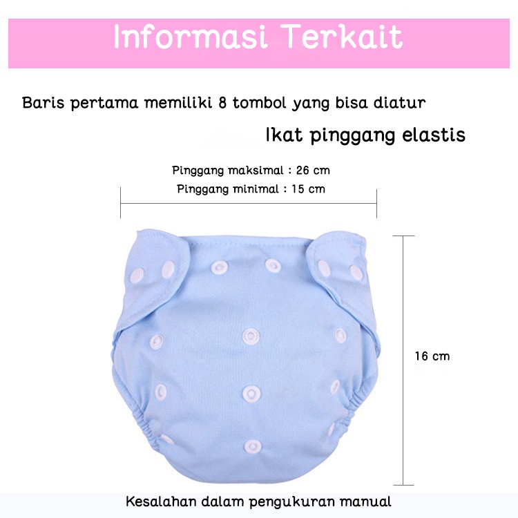 Popok bayi baru lahir/Popok kain bayi/Dapat Dicuci/Popok bayi/POPOK Bayi Kain Kancing Cloth Diaper Clodi Bayi Bisa Dicuci/Popok Kain Bayi / Popok Berkancing / Popok Dapat Di Cuci Dan Di Pakai Ulang  L218