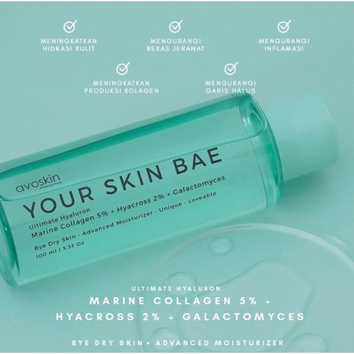 Avoskin Your skin bae Hyaluron Marine Collagen+ hyacross toner BPOM